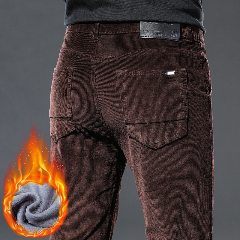 Corduroy Pant Warm - Winter New Men's Corduroy Fleece Casual