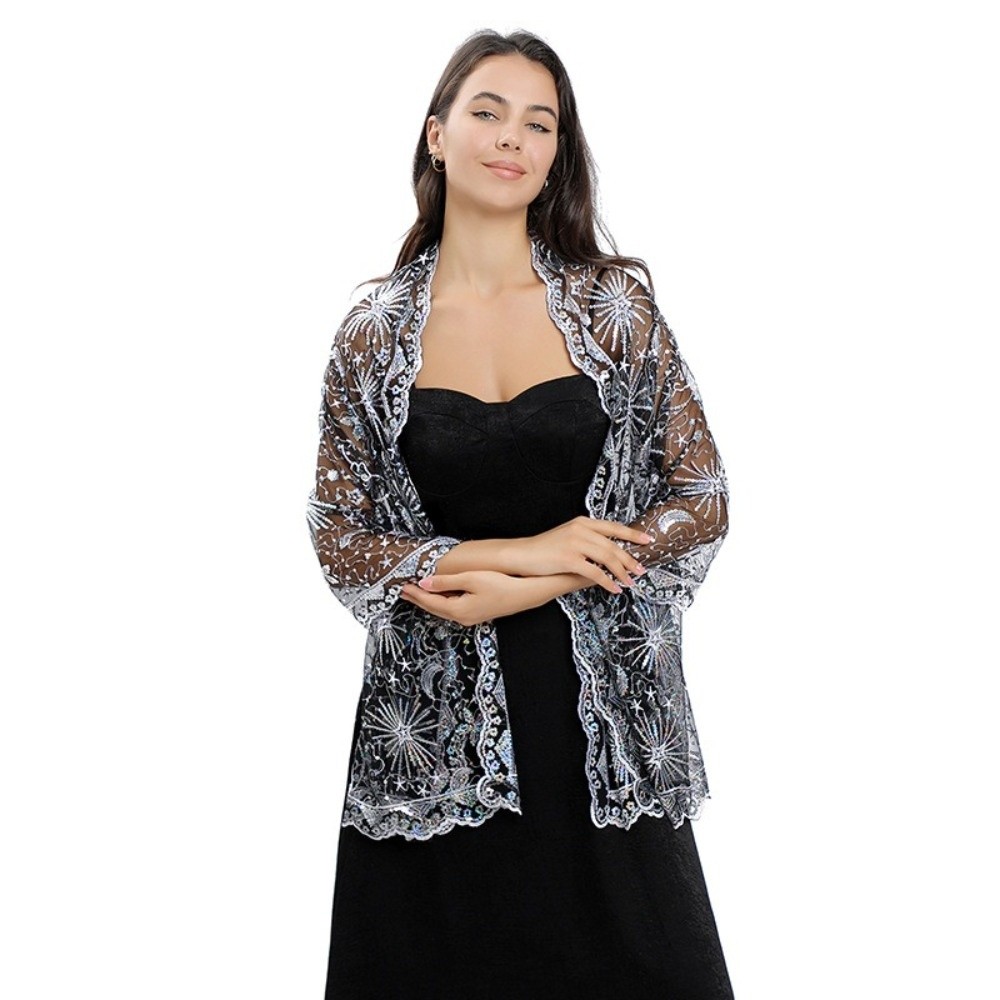 Shawl Wrap Winter - Elegant Sequins Glitter Evening Dress Shawl