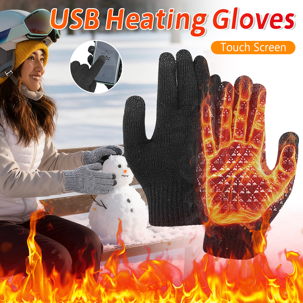 Touch Screen Gloves - 5V Heated Gloves Motorcycle Touch Screen