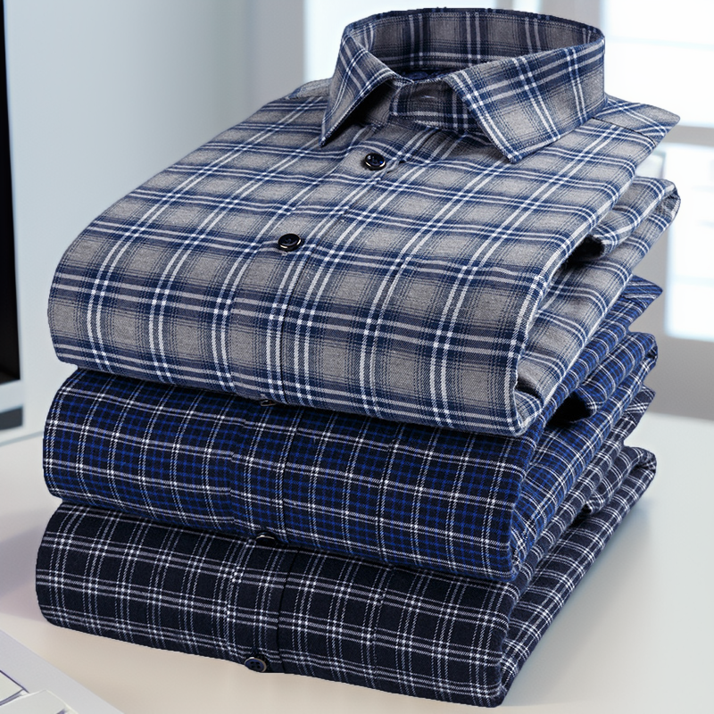 Flannel Shirt Lined - Men's Winter Flannel Shirt, Loose Fit