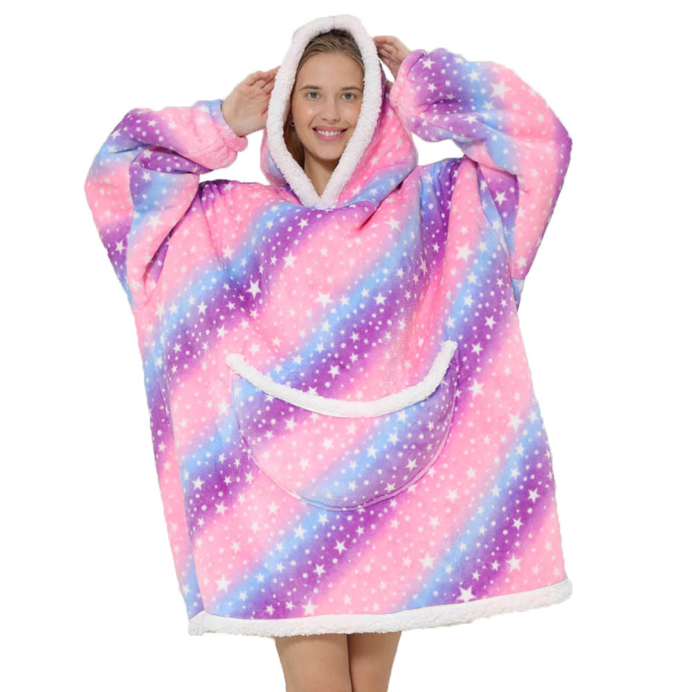 Lazy Hoodie Blanket Oversized  - đánh giá và giá Sherpa Hoodie Fleece