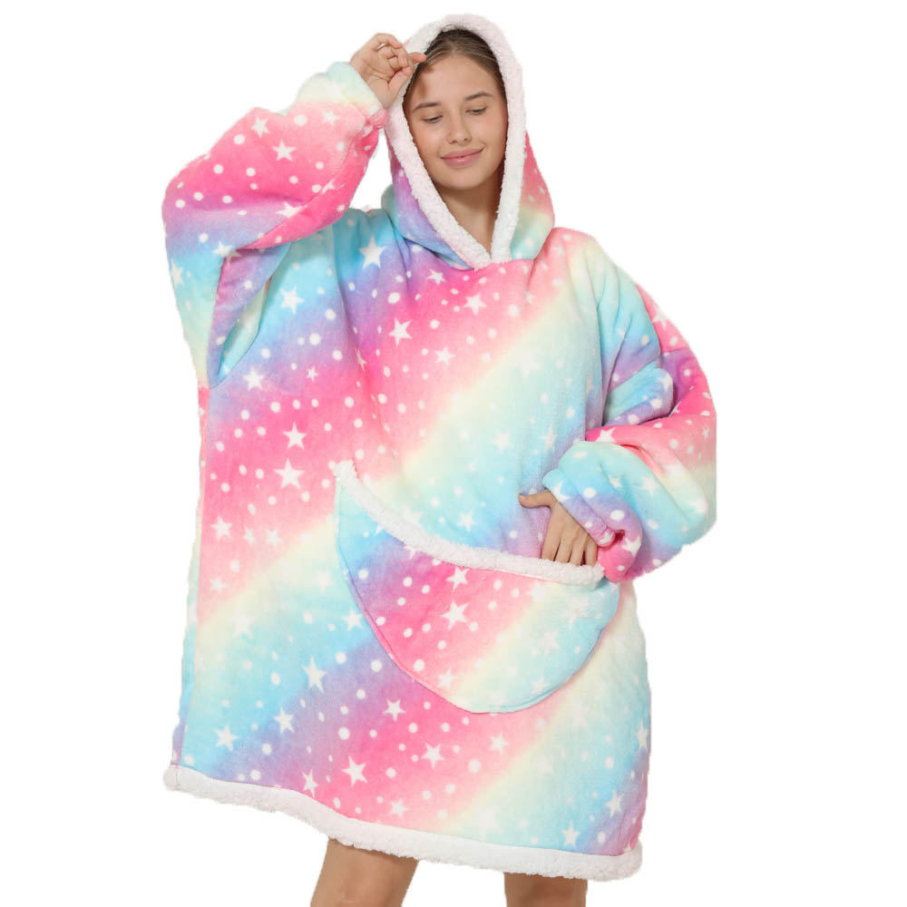 Lazy Hoodie Blanket Oversized  - đánh giá và giá Sherpa Hoodie Fleece
