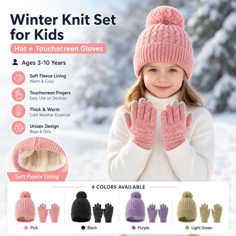 Kids Winter Knit Hat Touchscre - đánh giá và giá Touch Screen Gloves