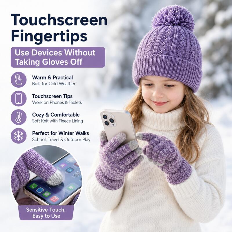 Kids Winter Knit Hat Touchscre - đánh giá và giá Touch Screen Gloves