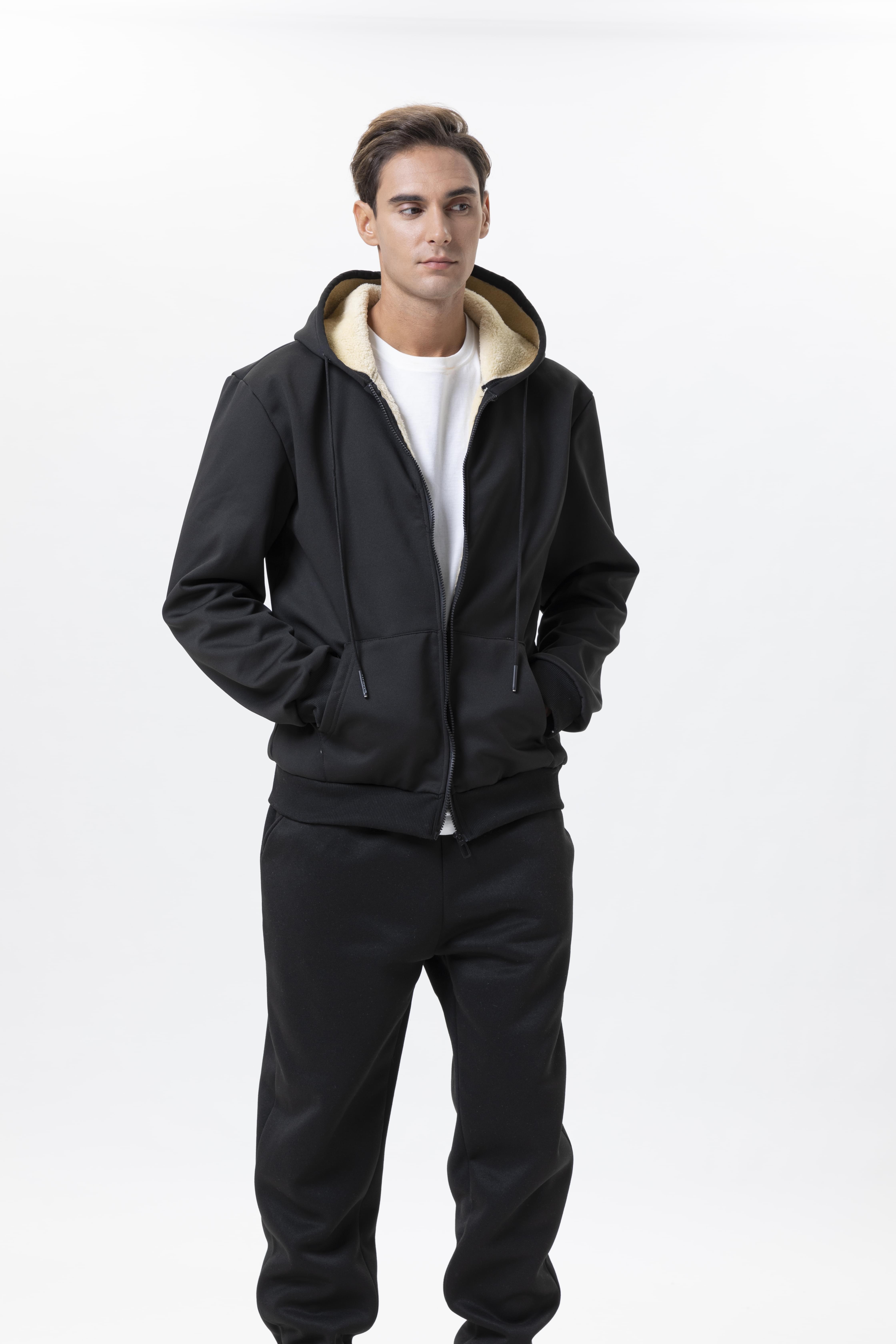 Men's Winter 2 Pcs Set Thick F - đánh giá và giá Sherpa Hoodie Fleece