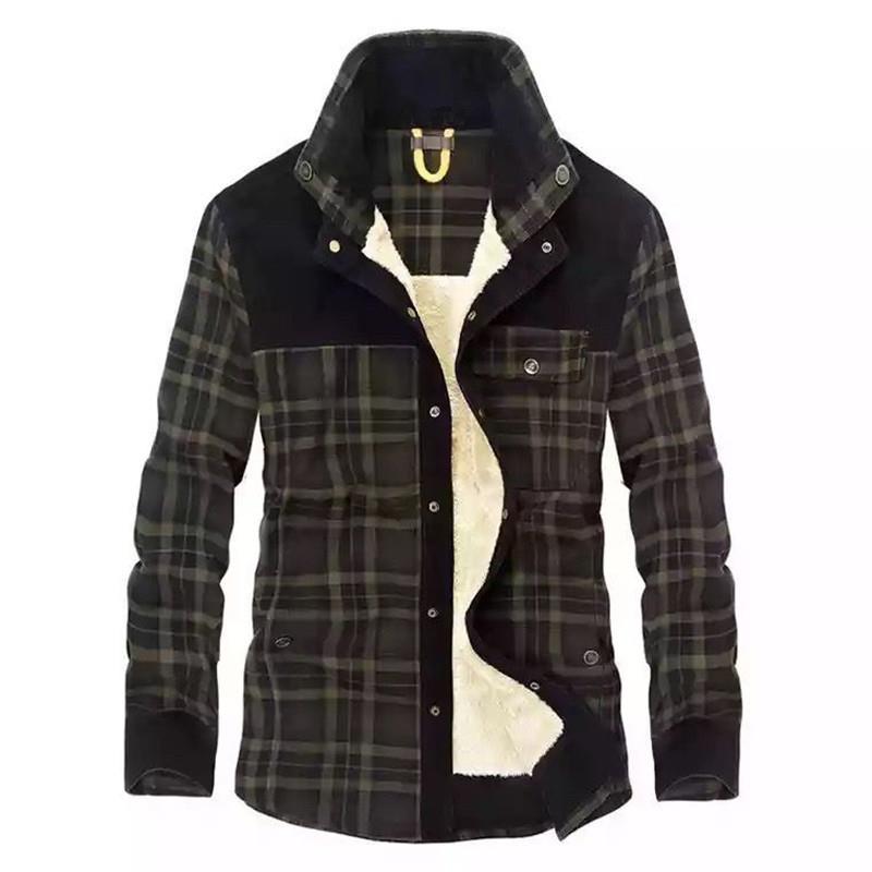Men's Vintage Plaid Shearling  - đánh giá và giá Flannel Shirt Lined