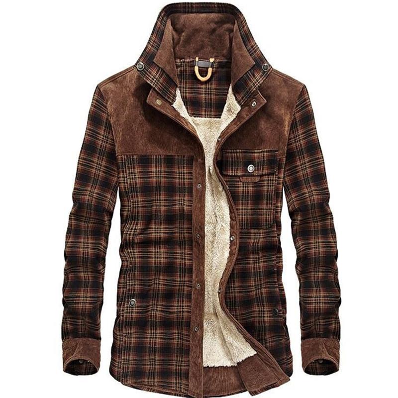 Men's Vintage Plaid Shearling  - đánh giá và giá Flannel Shirt Lined