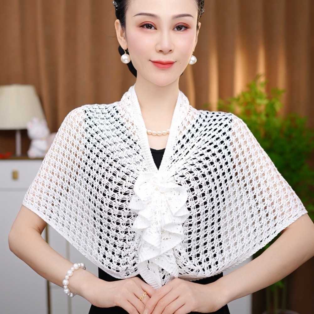 Sparkly Design Hollow Out Card - đánh giá và giá Shawl Wrap Winter