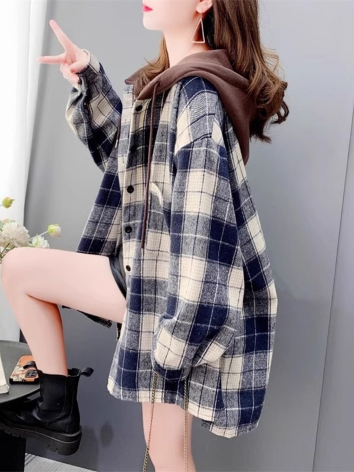 Women's Oversized Plaid Flanne - đánh giá và giá Flannel Shirt Lined