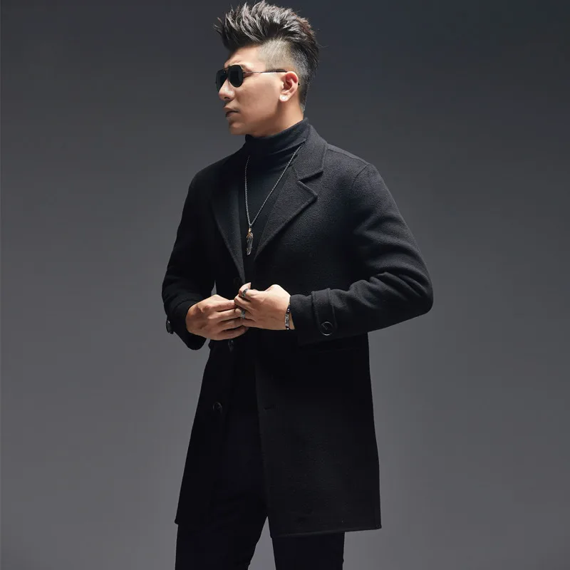 AYUNSUE 100% Wool Coat Men Aut - đánh giá và giá Wool Coat Peacoat