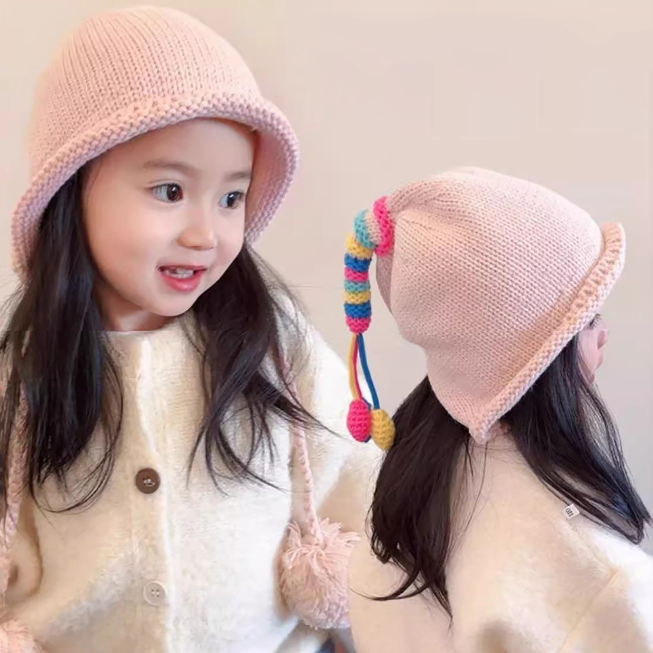 Rainbow Tail Children Ear Prot - đánh giá và giá Knit Beanie Hat Warm