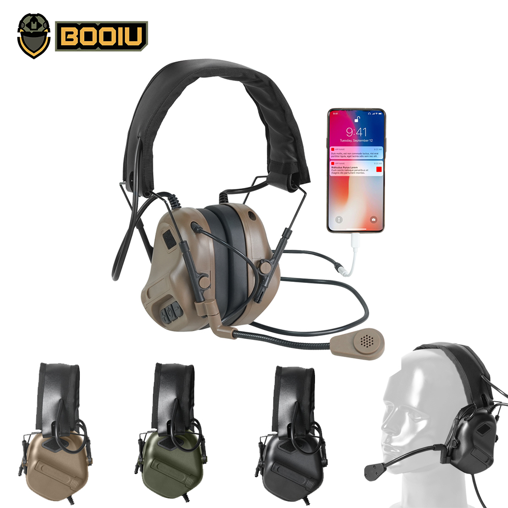 BOOIU Tactical Electronic Shoo - đánh giá và giá Earmuffs Foldable