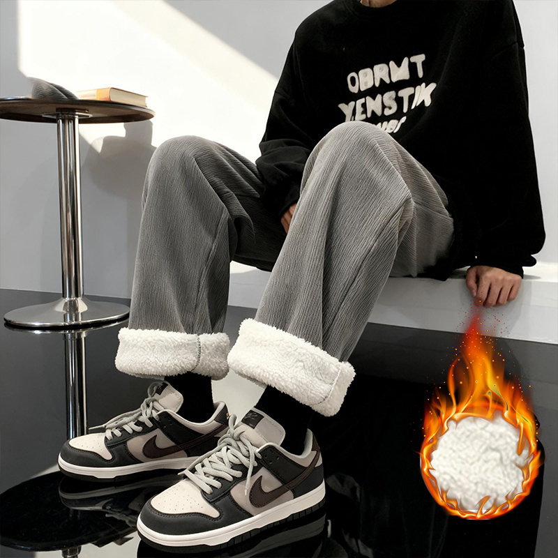 Thick Lamb Fleece Men's Pants  - đánh giá và giá Corduroy Pant Warm