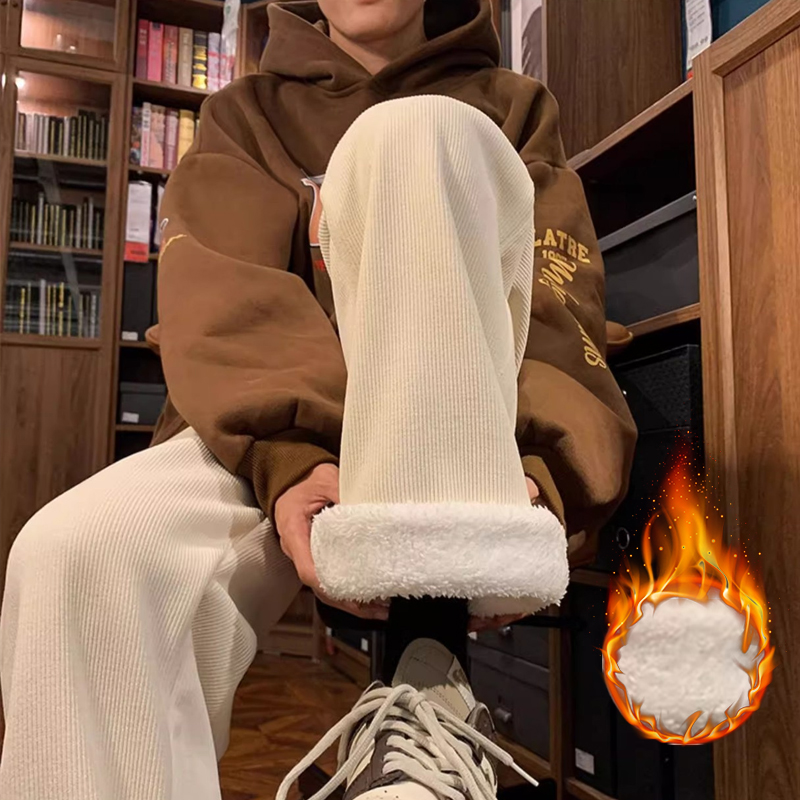 Thick Lamb Fleece Men's Pants  - đánh giá và giá Corduroy Pant Warm