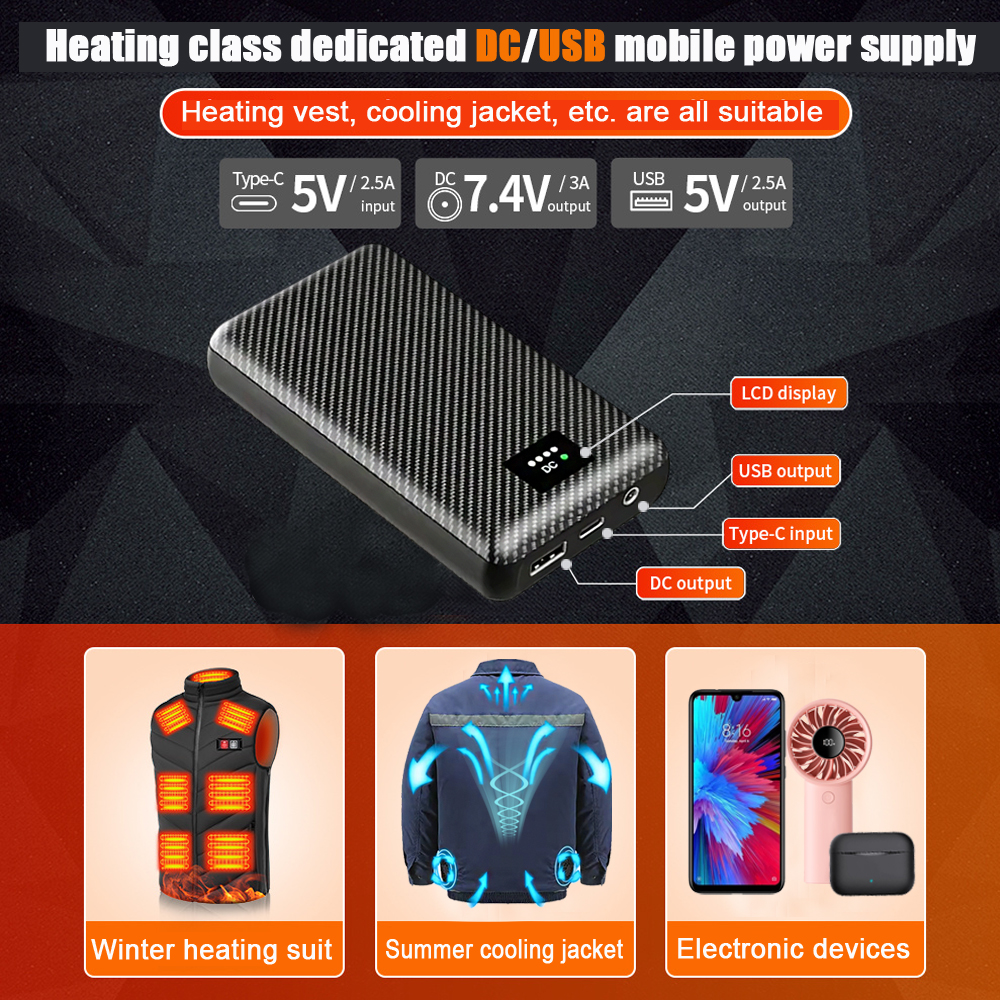 Ranwomen 30000/40000mAh Powerb - đánh giá và giá Heated Vest Battery