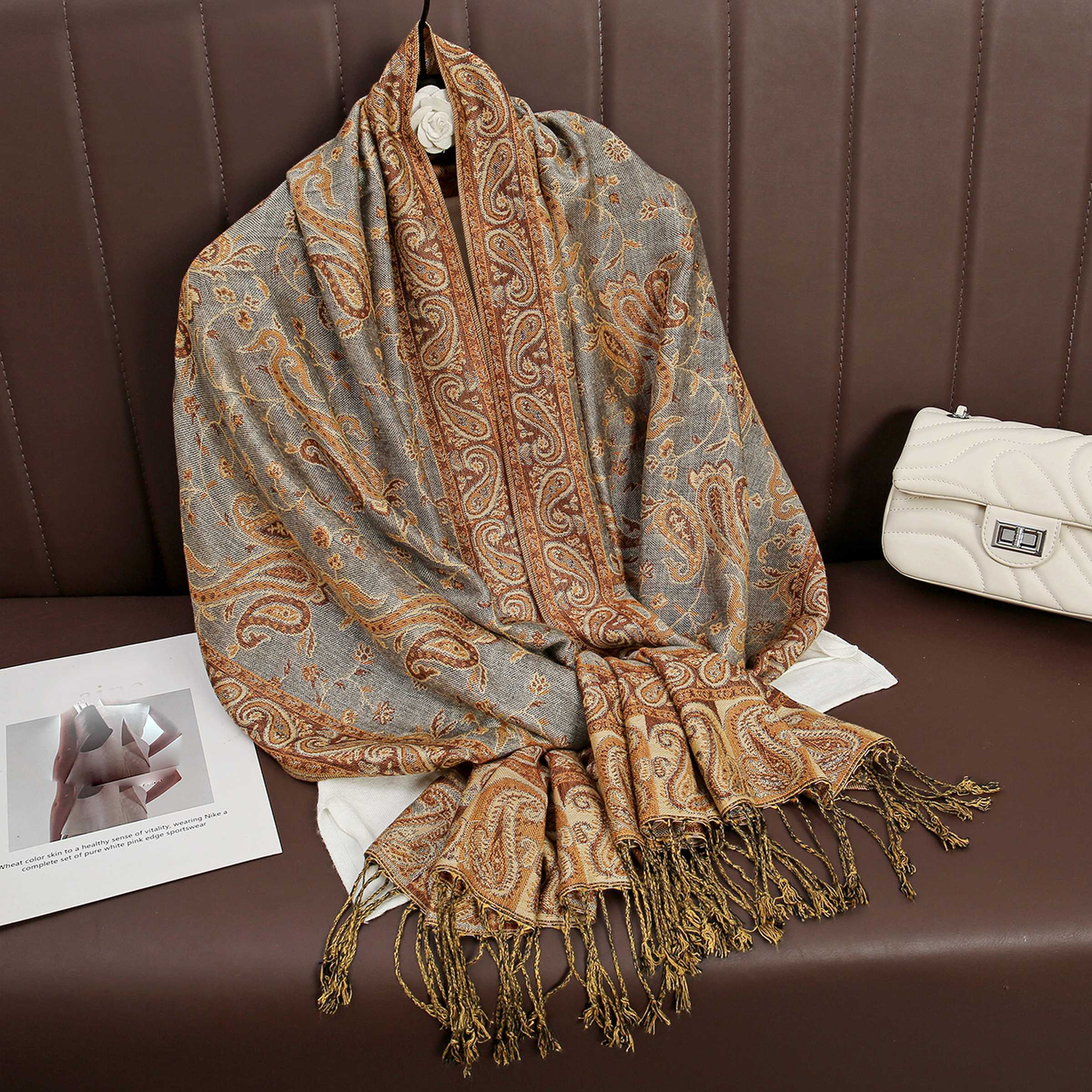 Luxury Brand Autumn Cashmere P - đánh giá và giá Cashmere Pashmina Wrap