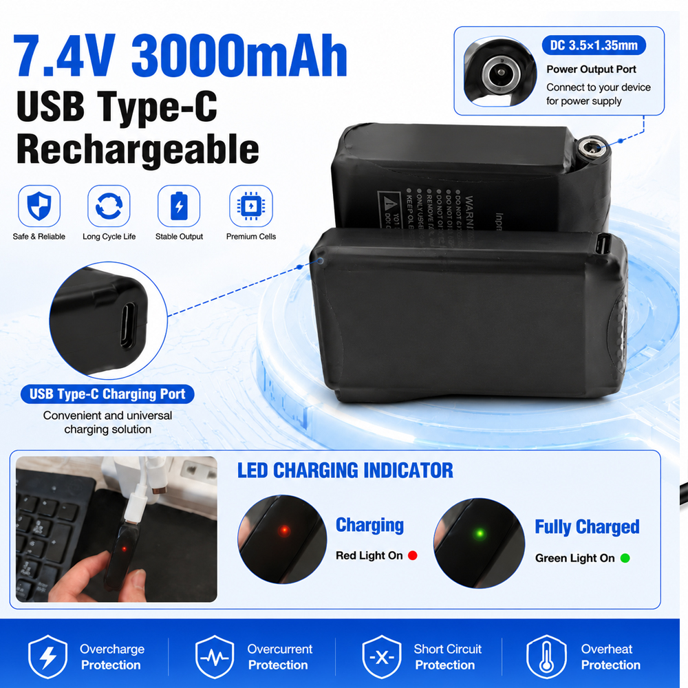 7.4V 3000mah Heated Gloves Bat - đánh giá và giá Heated Vest Battery