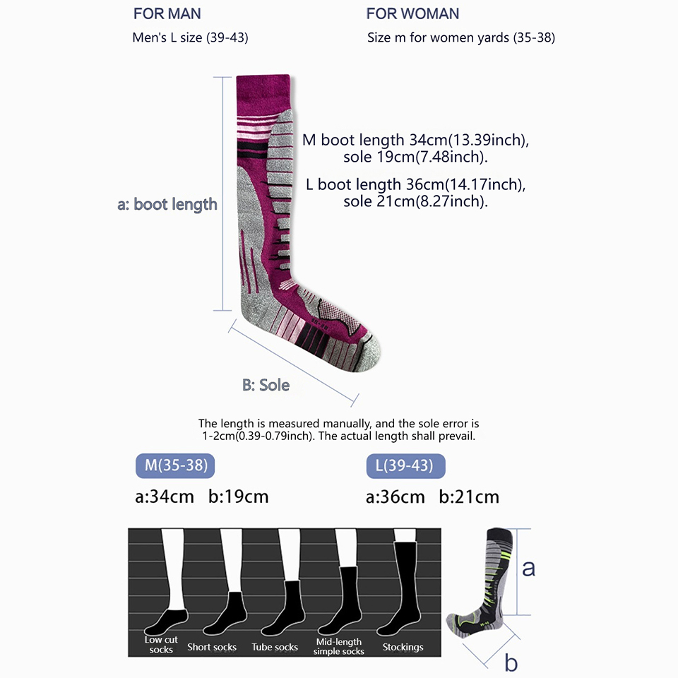 GTUBIKE Merino Wool Ski Socks, - đánh giá và giá Thermal Sock Wool
