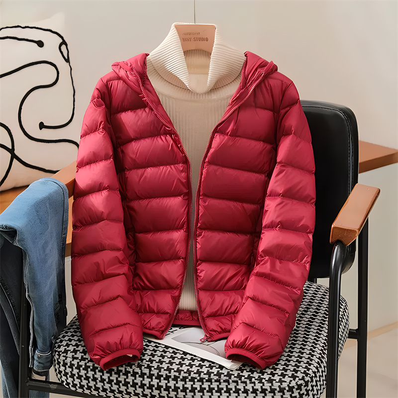 Plus Size Women Hooded Korean  - đánh giá và giá Down Jacket Packable