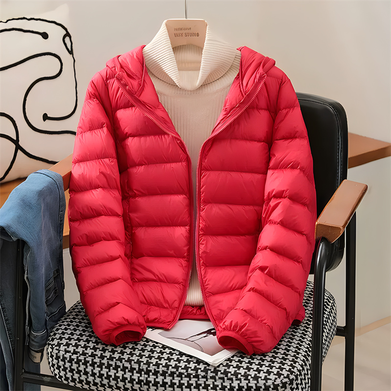 Plus Size Women Hooded Korean  - đánh giá và giá Down Jacket Packable
