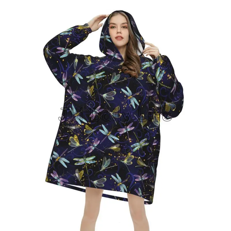 Dragonfly Galaxy Wearable Blan - đánh giá và giá Sherpa Hoodie Fleece