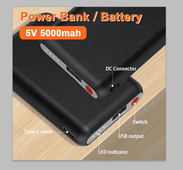 Power Bank  5V 5000mAh Heated  - đánh giá và giá Heated Vest Battery