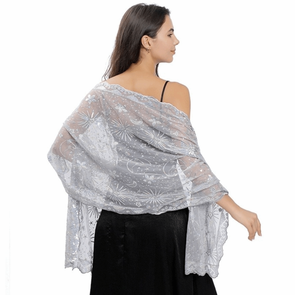 Elegant Sequins Glitter Evenin - đánh giá và giá Shawl Wrap Winter