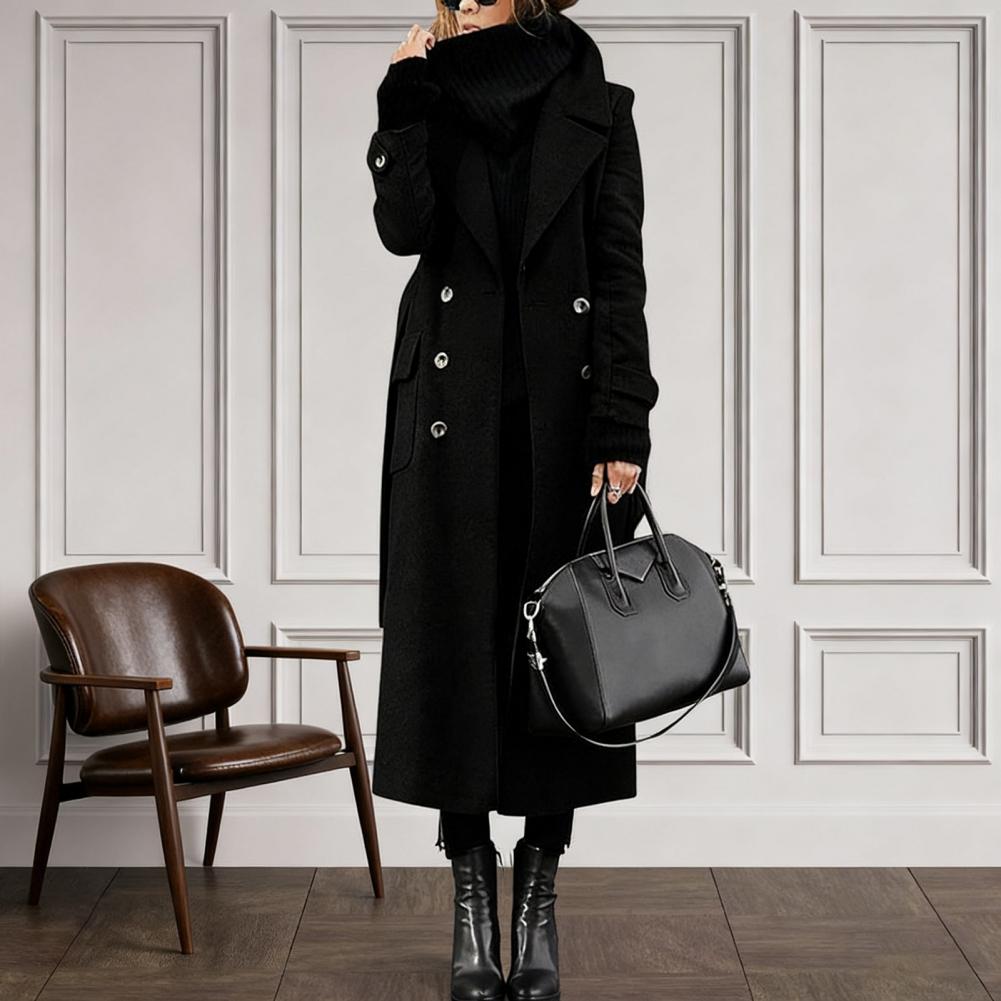 Women Coat Women's Double Brea - đánh giá và giá Wool Coat Peacoat