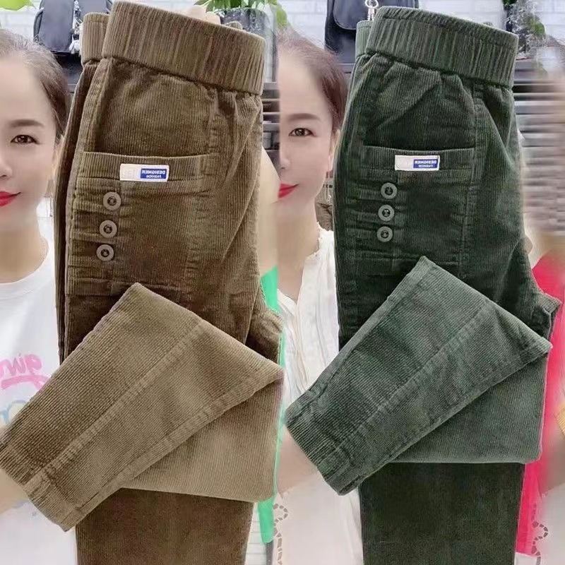 Women Warm Spring Winter Butto - đánh giá và giá Corduroy Pant Warm