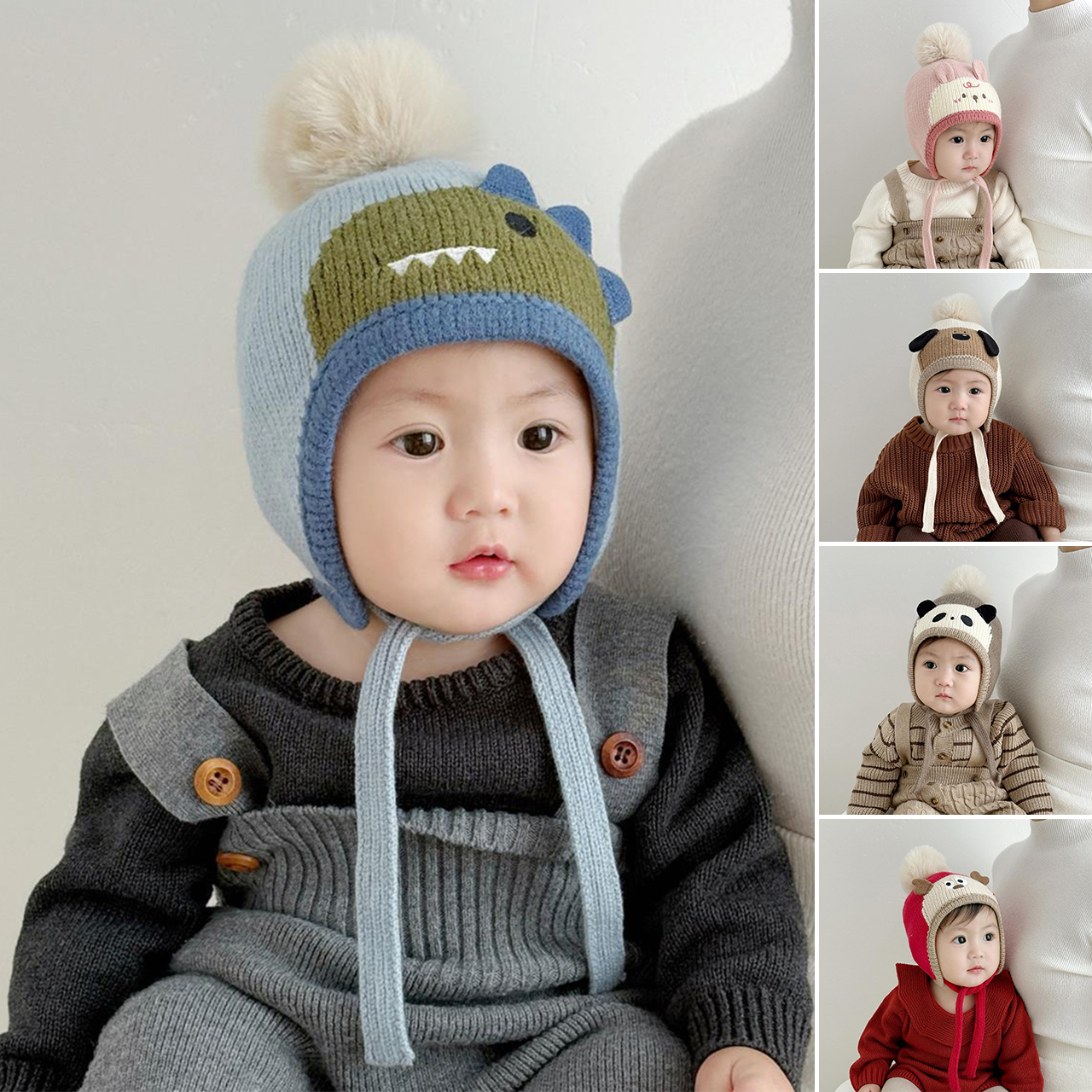 Cute Cartoon Animals Pompom Ha - đánh giá và giá Knit Beanie Hat Warm