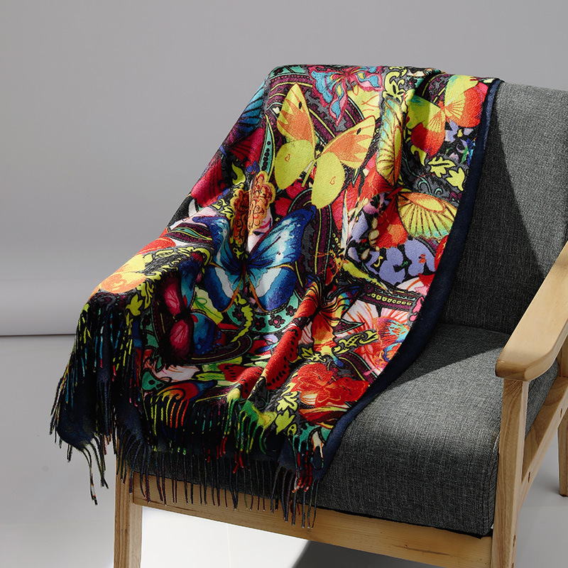 Luxury Brand Oil Painting Cash - đánh giá và giá Cashmere Pashmina Wrap