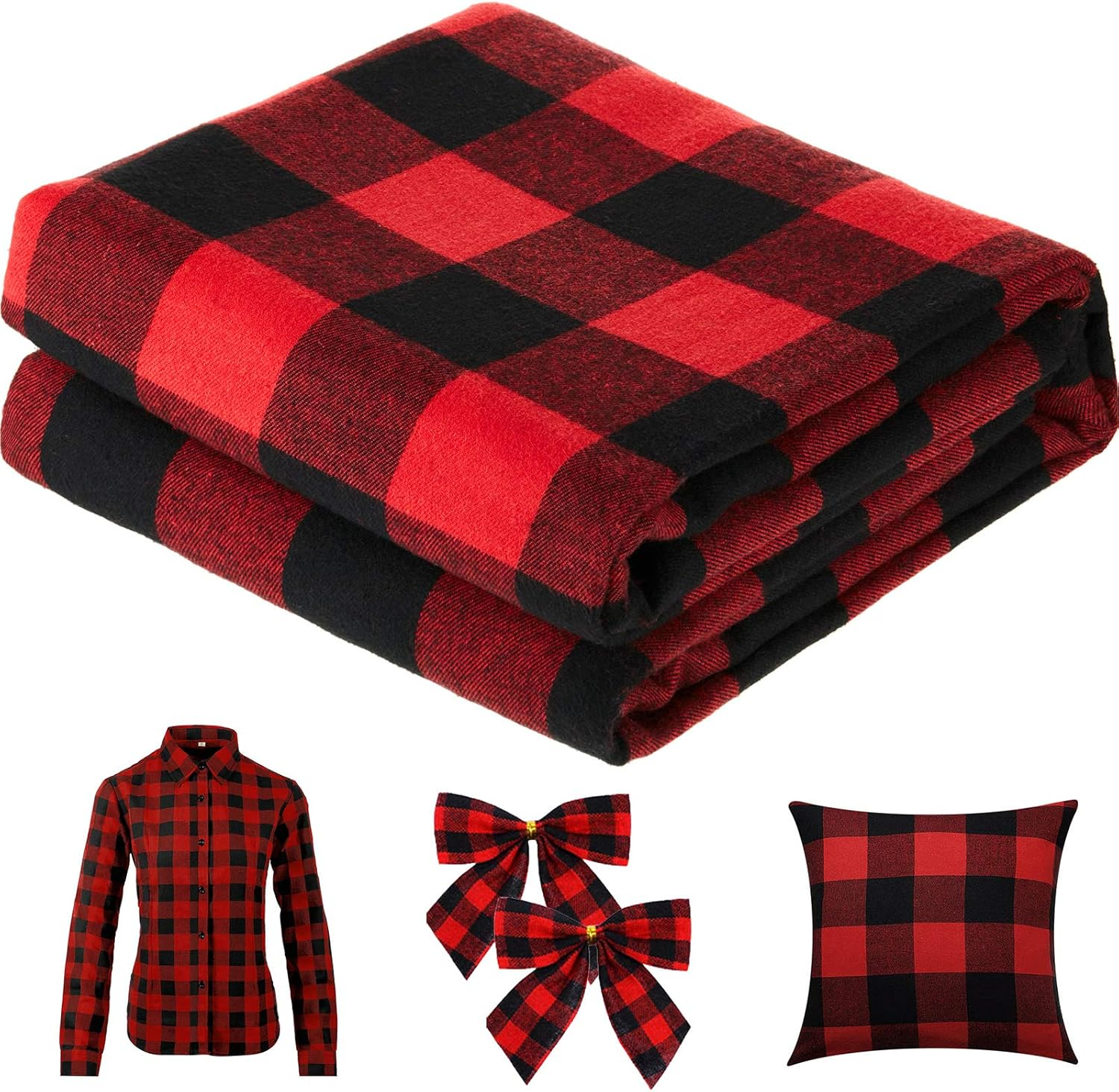Christmas Plaid Fabric for DIY - đánh giá và giá Flannel Shirt Lined