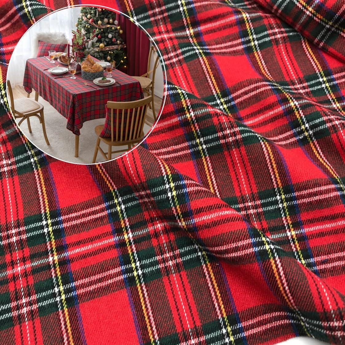Christmas Plaid Fabric for DIY - đánh giá và giá Flannel Shirt Lined