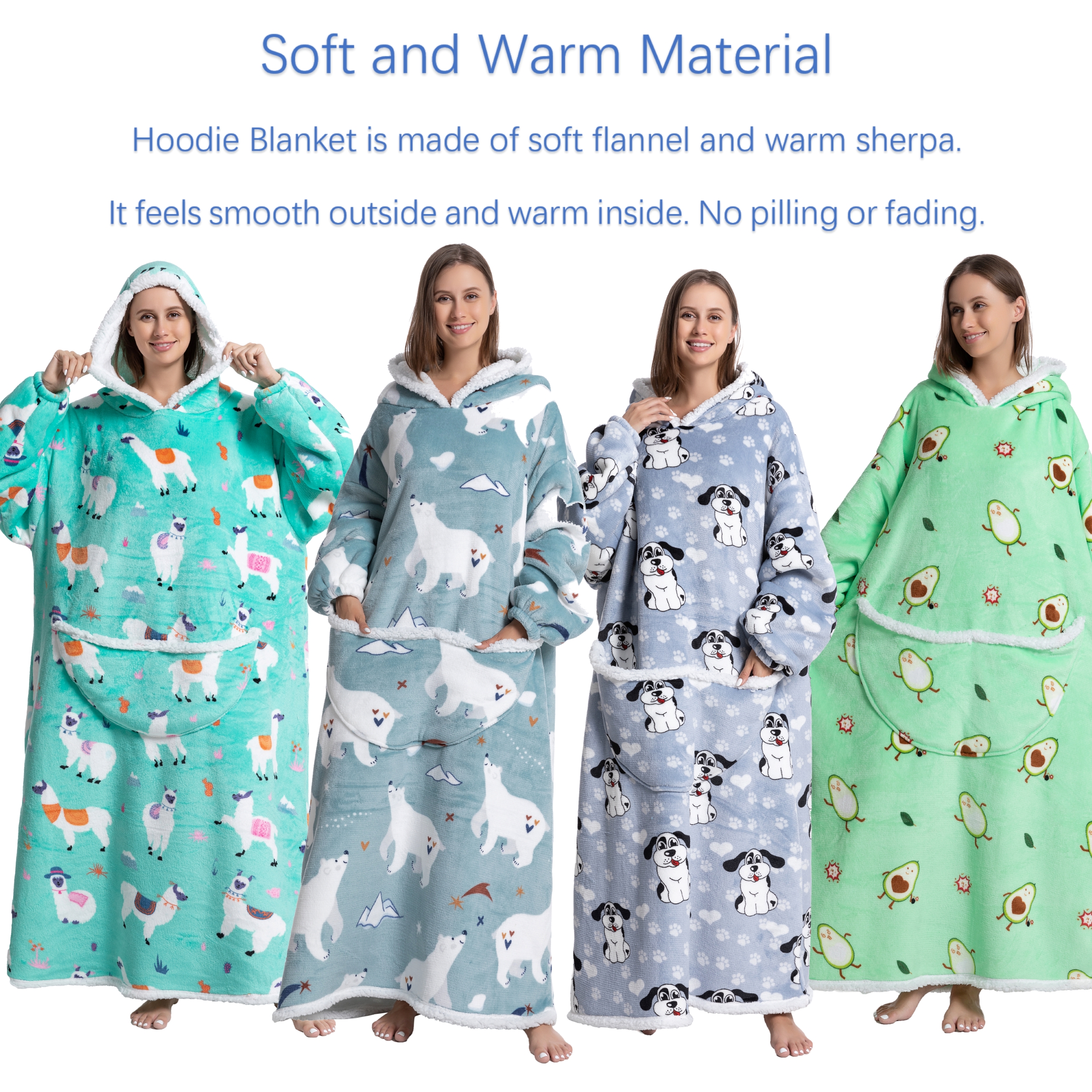 Oversized Wearable Blanket Coz - đánh giá và giá Sherpa Hoodie Fleece