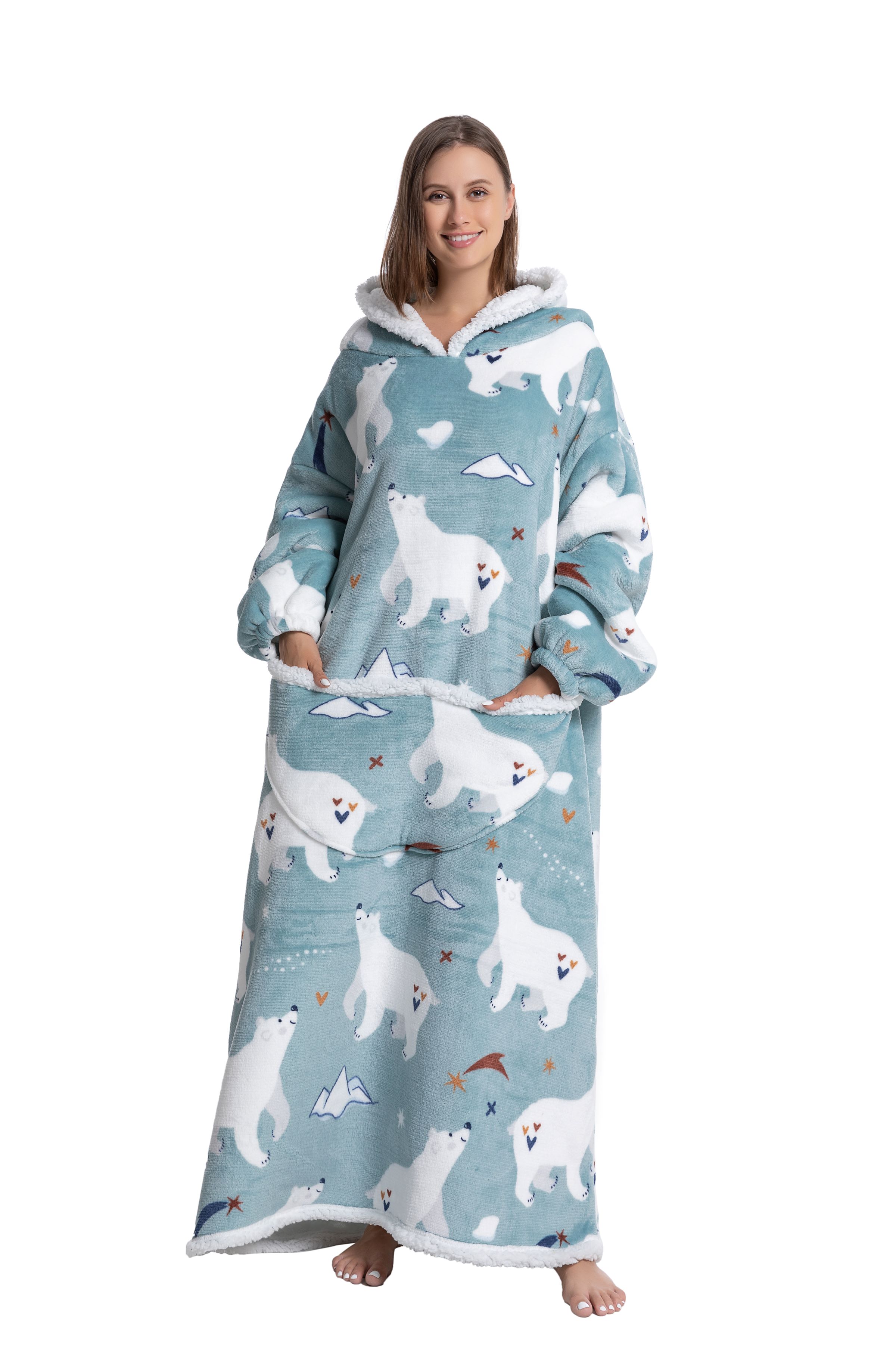Oversized Wearable Blanket Coz - đánh giá và giá Sherpa Hoodie Fleece