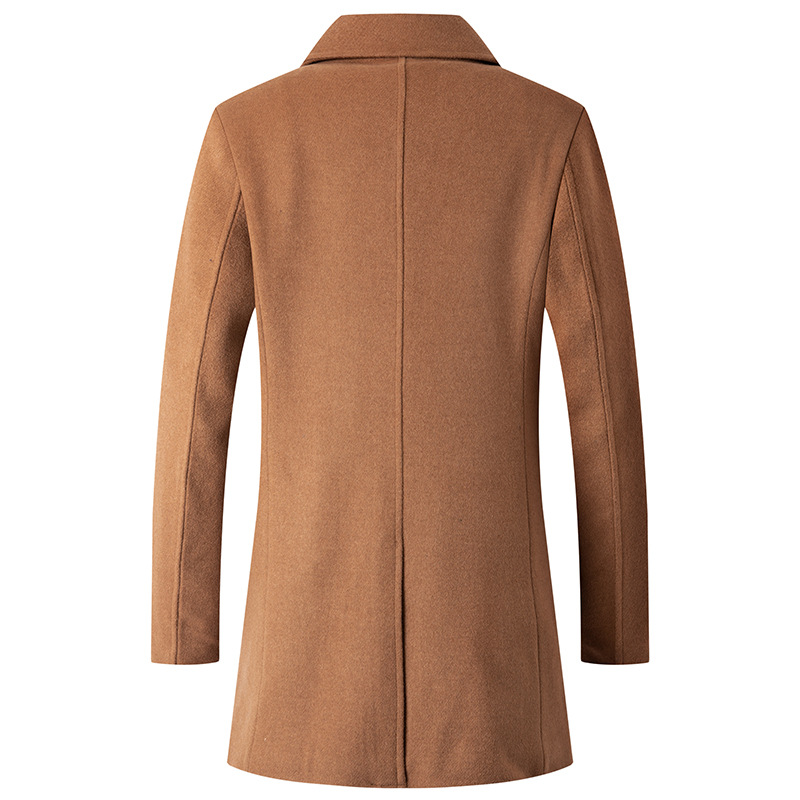Double Breasted Coat Men Peaco - đánh giá và giá Wool Coat Peacoat