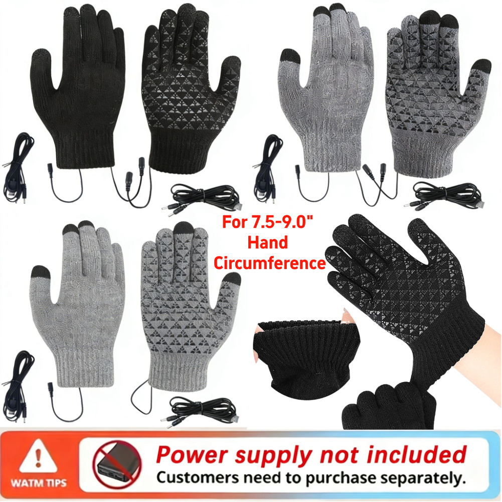 5-1Pairs USB Heated Knitted Gl - đánh giá và giá Touch Screen Gloves