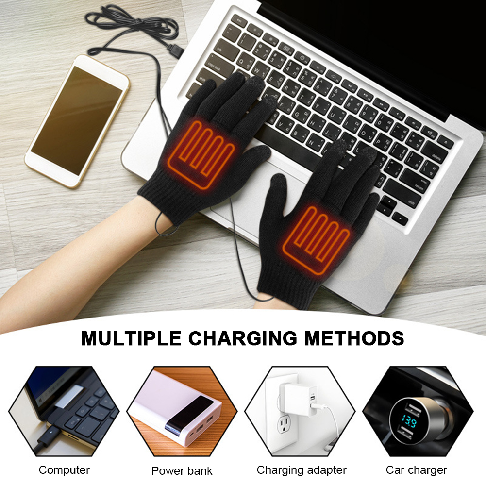 5-1Pairs USB Heated Knitted Gl - đánh giá và giá Touch Screen Gloves